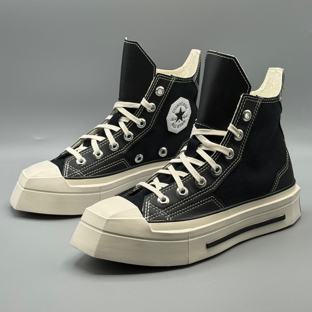 Converse Women's 5.5 Sneakers Black Chuck 70 Hi De Luxe Squared Square A06435C